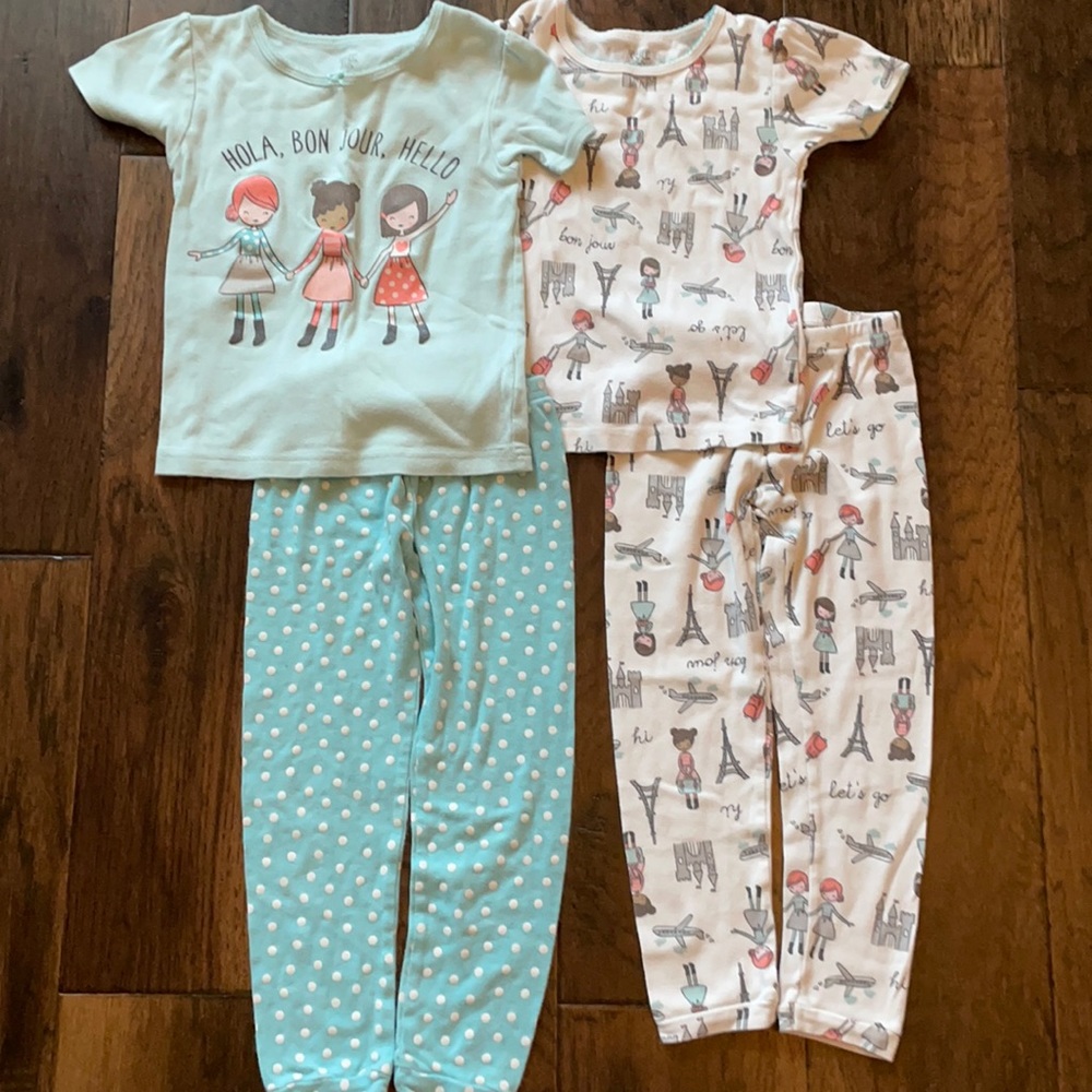Just One You Carter's 4-Piece 100% Snug Fit Cotton PJs Set